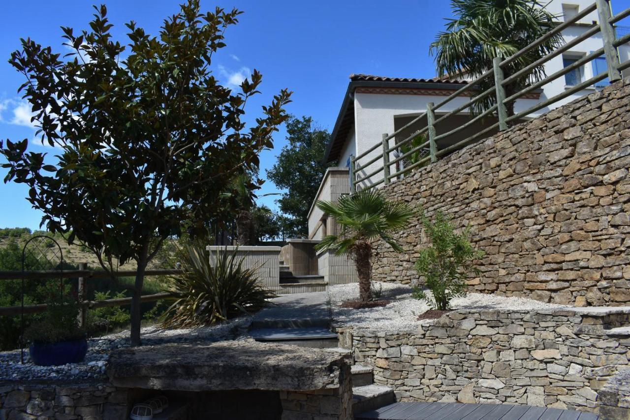 Chambre Au Calme Avec Spa Privatif Gratuit Sud Aveyron Les Palmiers Des Causses Saint-Rome-de-Tarn Kültér fotó